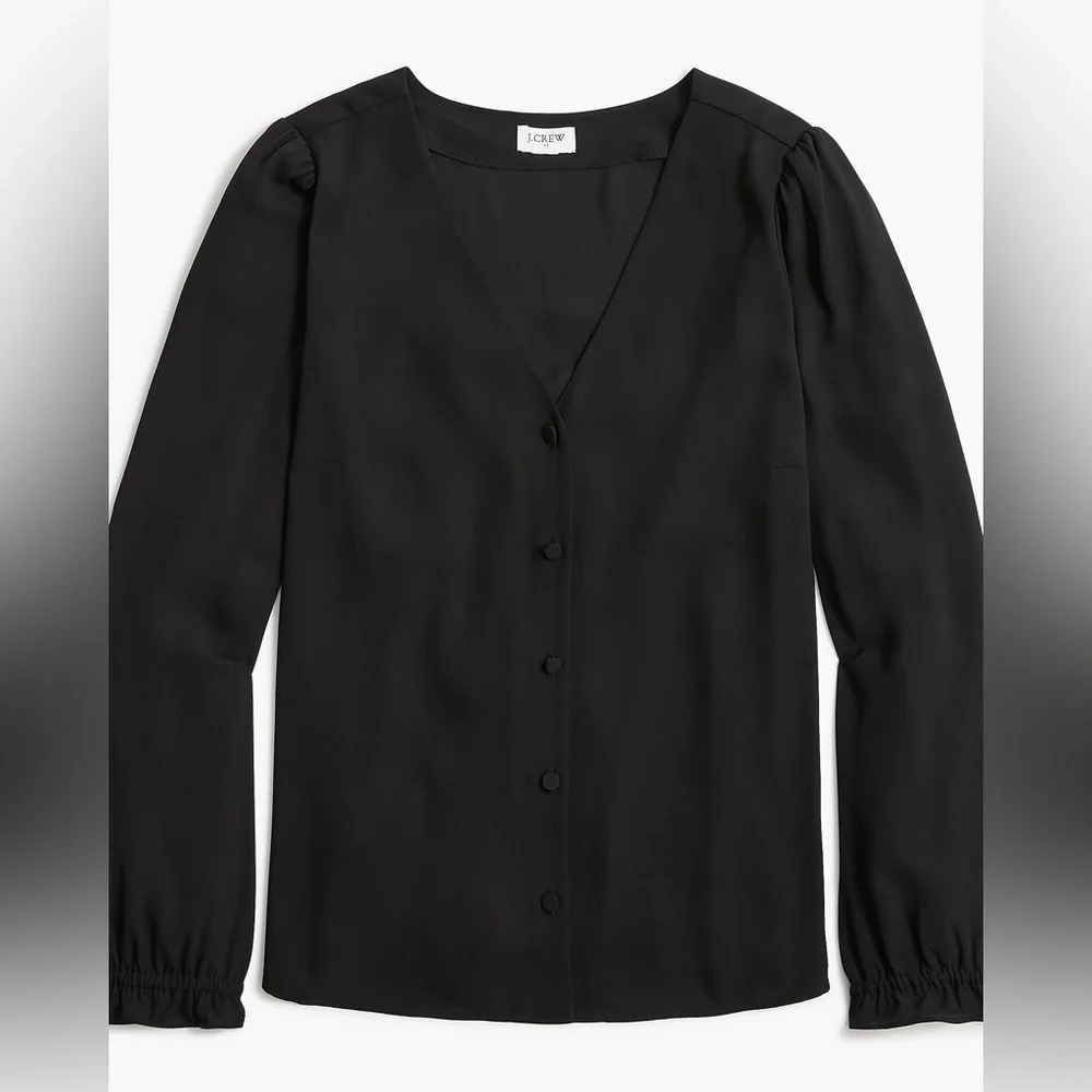 NWT J. Crew V-neck Button Front Shirt